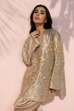 Sania Maskatiya - Ellis Tissue & Charmuese Suit For Women - Rose Gold - 2 Piece