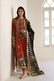 Sania Maskatiya - Elna - Cotton Net / Raw Silk / Medium Silk / Crepe - Burnt Orange - 3 Piece
