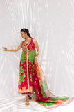 Sania Maskatiya - Elva - Raw Silk / Khaddi Silk / Raw Silk / Organza - Scarlet - 3 Piece