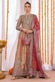Reema Ahsan - Elyana - Tissue, Net & Jamawar - Rust - 3 Piece