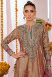 Reema Ahsan - Elyana - Tissue, Net & Jamawar - Rust - 3 Piece