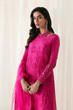 Nilofer Shahid - Korean Raw Silk Fuchsia Embroidered Shirt and Pants with Deep Pink Organza Dupatta - Euphoria - 3 Piece - Studio by TCS