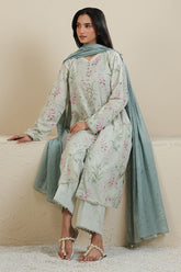 Cross Stitch - FLORAL GLINT - Lawn - 3 Piece - Unstitched