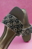 MILLI SHOES - Fancy Block Heels - Grey - Block Heel