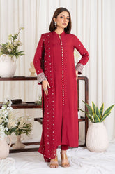 Allure by IH - RIMEL - Red - Raw Silk - 3 Piece