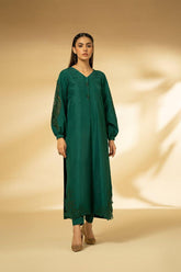 Fozia Khalid - Emerald Symphony - Silk - Green - 2 Piece