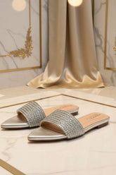 Milli Shoes - Fancy Slides For Women - Silver - Studio by TCS
