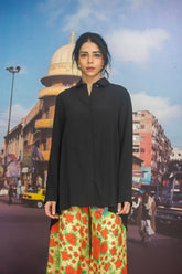 Gulabo - FLOW SHIRT - Black - Blended silk - 1 Piece