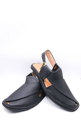 Alifyay - Gogo Matte Black Peshawari Sandal