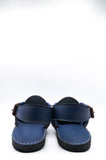 Alifyay - Gol Cut Leather Peshawari Sandal - Blue