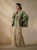 Maheen Khan - Cotton Silk Gardenia Lehenga For Women - Biege Floral - 1 Piece