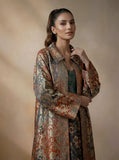 Maheen Khan - Pure Silk Celestine Jacket For Women - Red Maroon + Green - 1 Piece