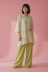 Gulabo - Embroidered Net Luna Jacket For Women - Ecru - 1 Piece