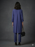 Gulabo - Blended Crepe Iris Lane Set For Women - Navy - 2 Piece