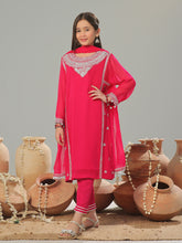 Oaks - Chiffon Embroidered Pret Suit For Women - Aatishi - 3 Piece