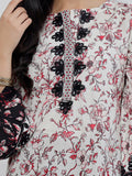 Oaks - Embroidered Lawn Suit For Girl - Red&Black - 2 Piece