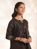 Oaks - Fancy Pret Kurti Masoori Black & Golden - 1 Piece