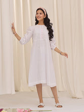 Oaks - Printed Pret Kurti Cotton White - 1 Piece