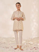 Oaks - Printed Pret Kurti Jacquard Cream - 1 Piece