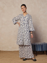 Oaks - Printed Pret Shirt Trouser Lawn White & Black - 2 Piece