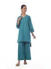 Oaks - Dyed Pret Shirt Trouser Khaddar Ferozi - 2 Piece