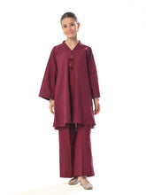 Oaks - Dyed Pret Shirt Trouser Khaddar Dark Purple - 2 Piece