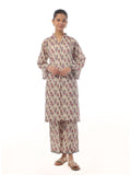 Oaks - Printed Pret Shirt Trouser Cambric Beige - 2 Piece