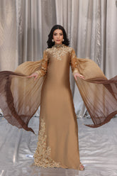 Musferah Saad - Goldess - Tissue Silk & Chiffon - 3 Piece