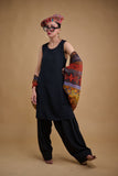 Gulabo - HAMPTONS JACKET - Blended Chiffon - Black & Orange - 1 Piece