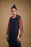Gulabo - HAMPTONS JACKET - Blended Chiffon - Black & Orange - 1 Piece