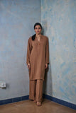 Gulabo - Toffee - Blended Heavy Crepe - Coffee Brown - 2 Piece
