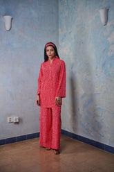 Gulabo - Cherry Crush - Blended Heavy Crepe - Red/White - 2 Piece