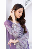 Laleen - Gulerukh Lilac Chiffon Suit For Women - Lilac - 3 Piece