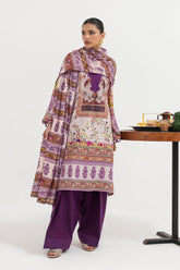 Sana Safinaz - Mahay Winter - 3 Piece - Unstitched - H255-001B-3CY