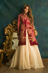 Shamaeel Ansari Gul-e-Surkh Jacket Red 3 Piece