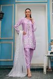 Reema Ahsan - Haya - Khadi Silk & Organza - Lilac & White - 3 Piece