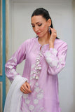 Reema Ahsan - Haya - Khadi Silk & Organza - Lilac & White - 3 Piece