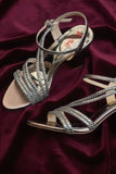 Milli Shoes - Fancy High Heels Sandals For Women - metallic Gray