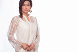 Sadia Aamir - White Royal Stripe