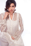 Sadia Aamir - White Royal Stripe