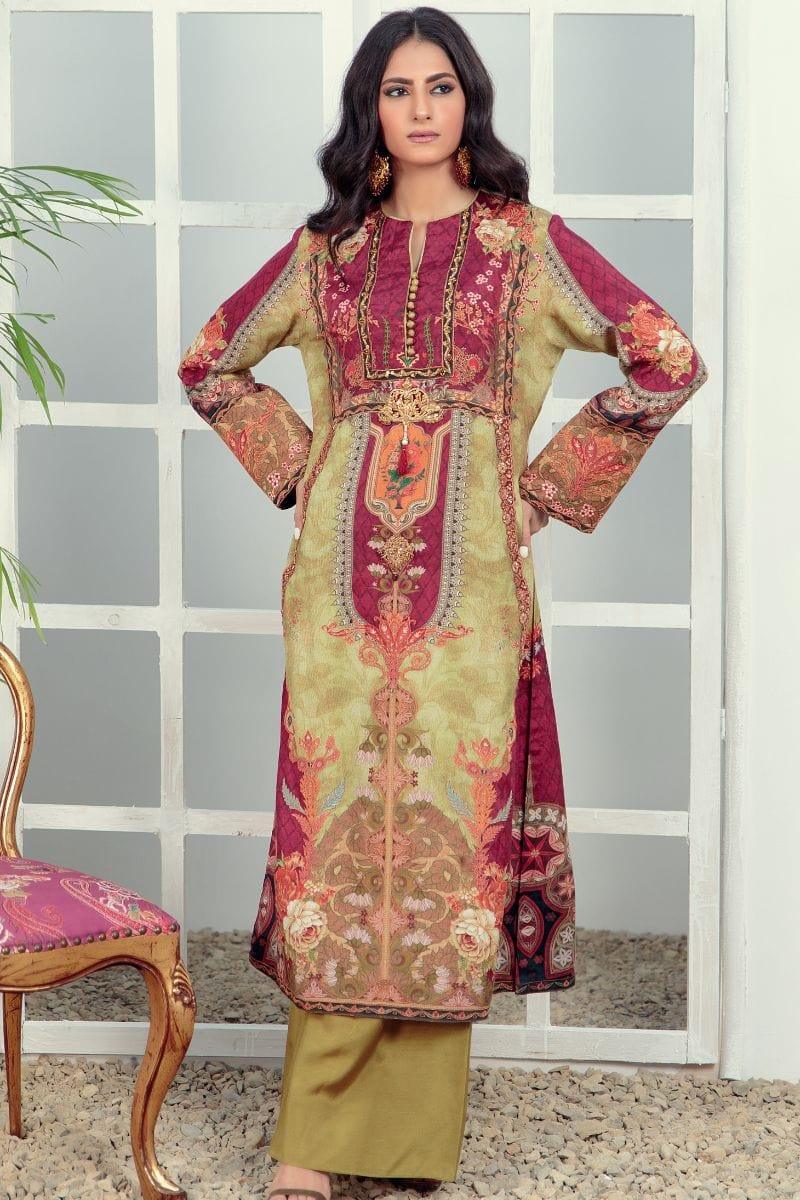 Shamaeel - VG - 4 - Green & Maroon - 3 Piece - Studio by TCS
