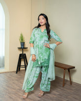 Urooj Atelier - Irish Suit For Women - Forest Green - 3 Piece
