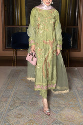 Ombrella - Verdant blossom - Korean Raw Silk - 3 Piece