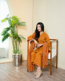 Urooj Atelier - Irish Suit For Women - Rust - 3 Piece