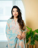 Urooj Atelier - Chiffon Suit For Women - Flamingo Pink - 3 Piece