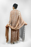 Maheen Khan - FLORA CHANTILLY DUPATTA - Silk Chiffon - Tea Pink - 1 Piece