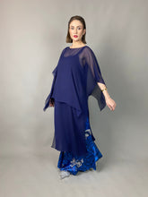 Maheen Khan - Midnight Symphony - NAVY - Blended Chiffon + Satin Silk - 3 Piece
