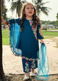Modest - Chiffon Suit For Girl - Blue - 3 Piece