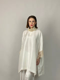 Maheen Khan - Lady In White - WHITE - RAW SILK - 1 Piece