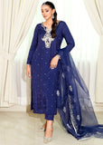 Allure By Ih - Alba Raw Silk Suit For Women - Navy Blue - 3 Piece